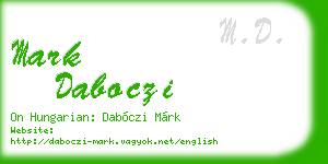 mark daboczi business card